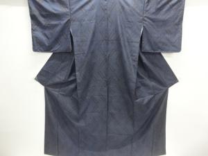 未使用品　扇模様織り出し本場泥大島紬着物(5マルキ)